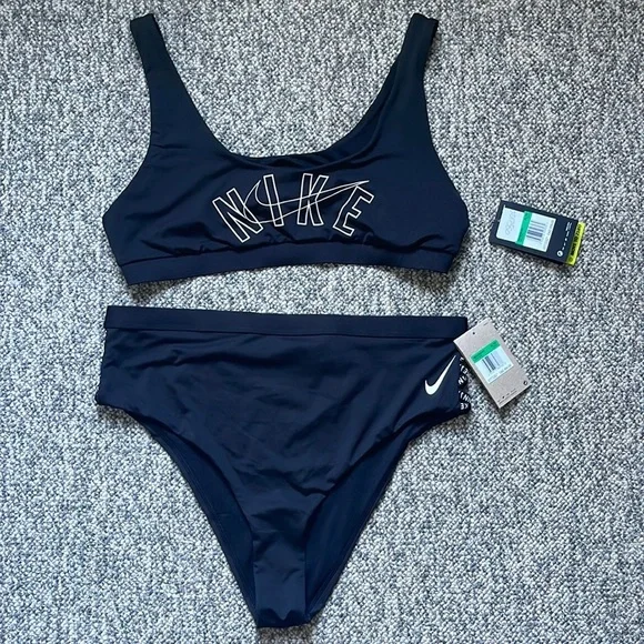 Brand new Nike Swim Bikini Top and Bottom-Size XL (BLACK ONLY) - Picture 3 of 9